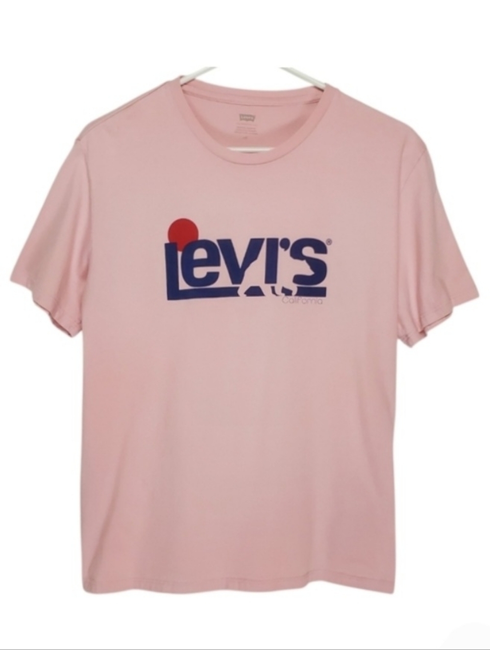 2481 * Levi's Womens California Grizzly Bear Graphic Tee Baby Pink Size L